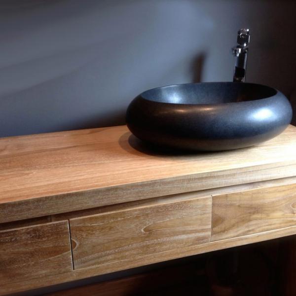 Black Granite Cocoon Shadow vessel sink