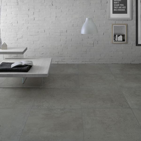 MK Flooring Style FT 2X2 CHARCOAL SMOKE GLOSS  